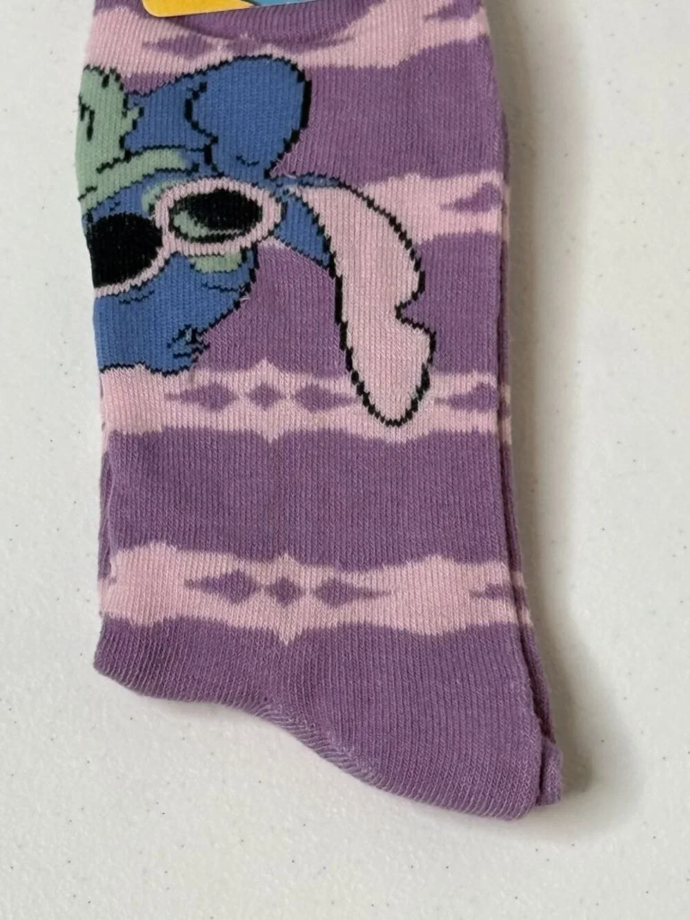 Disney Stitch Purple Crew Socks Adult NWT